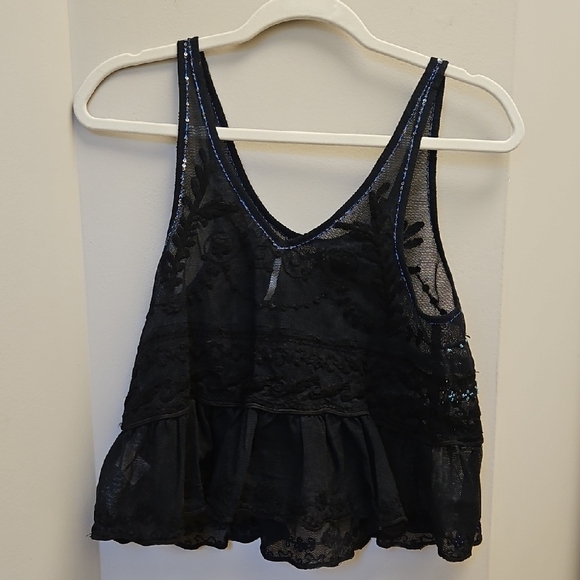 Free People Black Lace Camisole Top - Picture 2 of 6